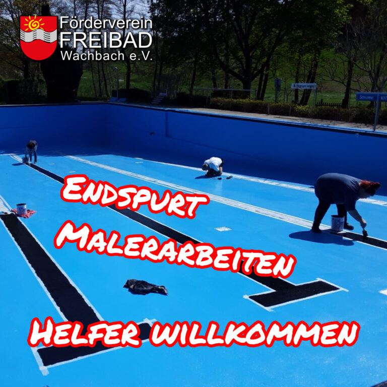 Read more about the article Heute sind wieder fleißige Helfer im Freibad.